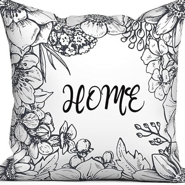 Pastoral Plants and Flowers Pillowcases Lavender Daisy Printed Linen Pillows Home Office