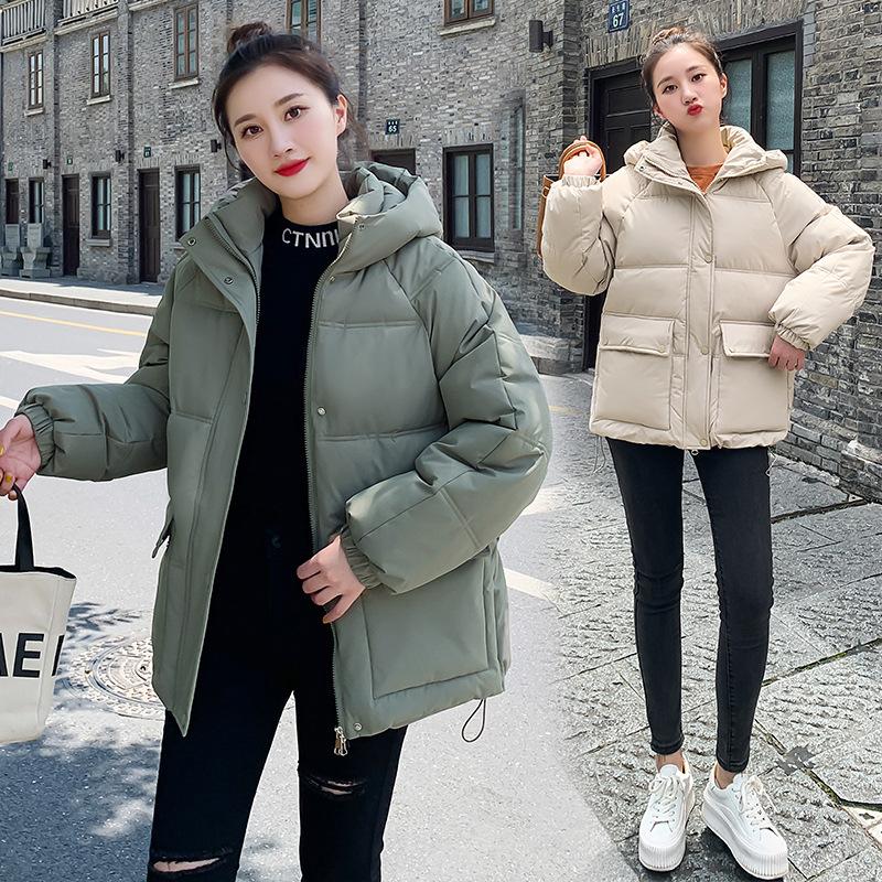 Padded clothes women's winter clothes new down padded clothes women's loose hooded short thickened women's padded jacket