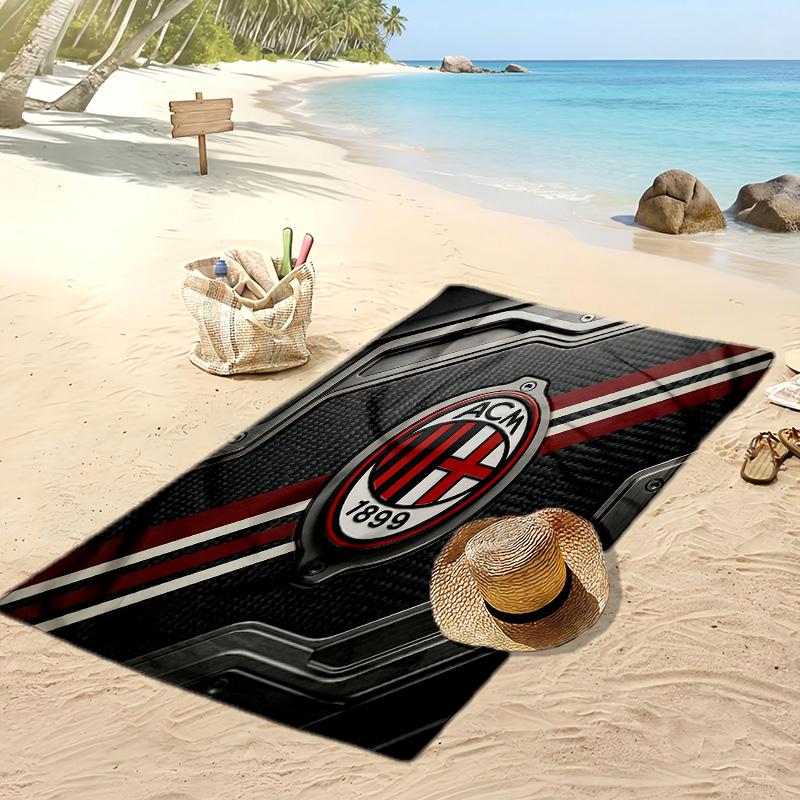 AC Milan Printed Beach Towel Quick Dry Soft TowelPortable Large Rectangular Beach Blanket for Travel Swimming Pool
