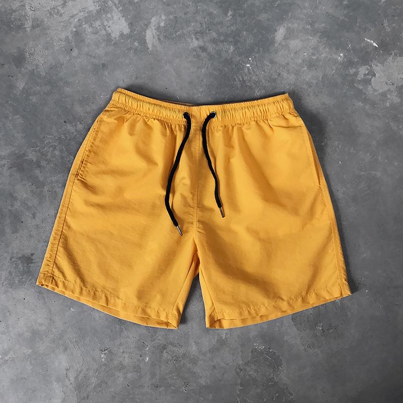 Men's Casual Shorts Solid Color Simple Waterproof Beach Shorts Men’s Pants