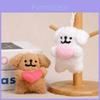 Plush Maltese Dog Keychain Cute Cartoon Animal Pendant Gift For Girls