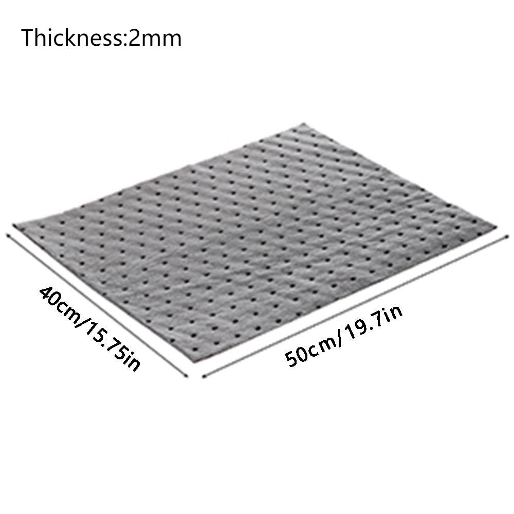 5Pcs Durable 50*40cm Oil Absorbent Pads Grey Absorbent Mat Oil Spill Mat Universal Heavy Weight Garage Floor Mat Basement