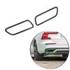 Black Steel Rear Exhaust Muffler Tail Pipe Cover Trim For Volvo S60 2014-19
