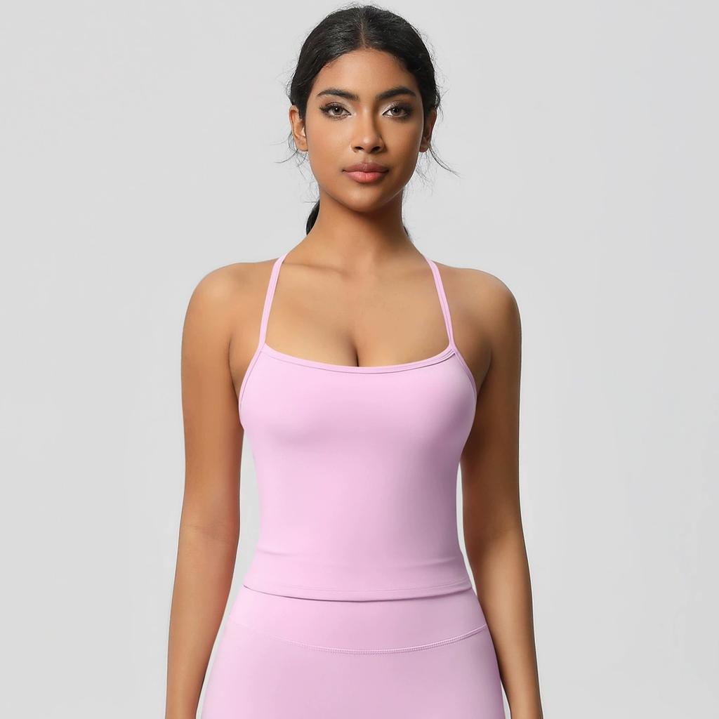 Women High Quality Sport Tank Tops With Chest Pads Compressed Quick-dry Super Elastic Suitable For Running Gym Fitness Training Yoga