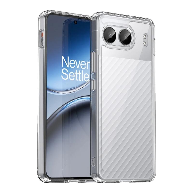 Nárazuvzdorný akrylový průhledný kryt na telefon pro OnePlus Nord 4 Barevný rámeček Tvrdý zadní kryt pro OnePlus Nord CE 4