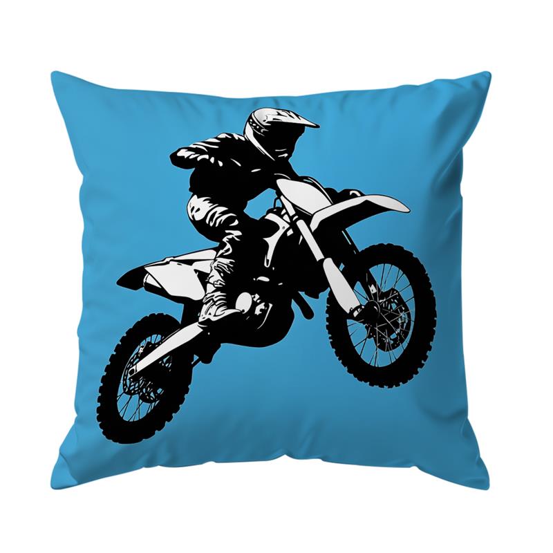 1 Pc Motorcycle Rider Pillow Cover For Home Living Room Bedroom Sofa Office Decorative Pillowcase Soft Throw Pillows 45*45 Cm