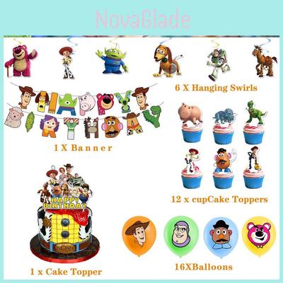 Disney Toy Story Buzz Lightyear Birthday Party Banner Supplies Set For Kids Vibrant And Festive Décor
