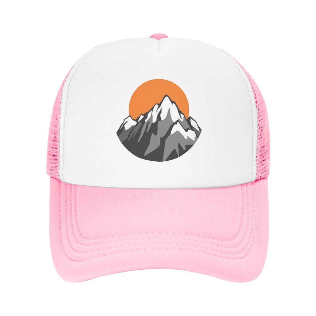 Sunrise Sun Mountain Pool Party Mesh Baseball Caps For Womens Highend FeUnisex Beach Sunscreen Hats Hip Hop Trucker Cap