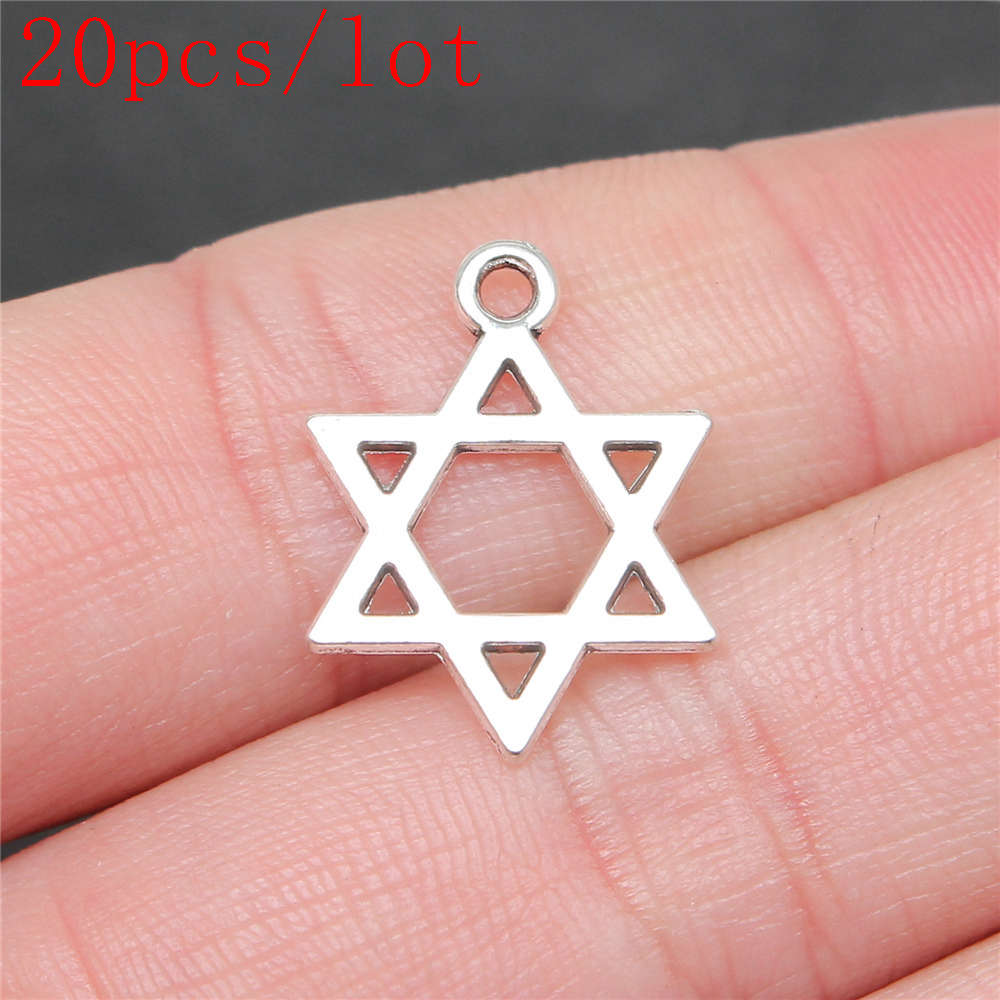 Little Hexagram Charms For Jewelry Making Pendant Diy Crafts Accessories
