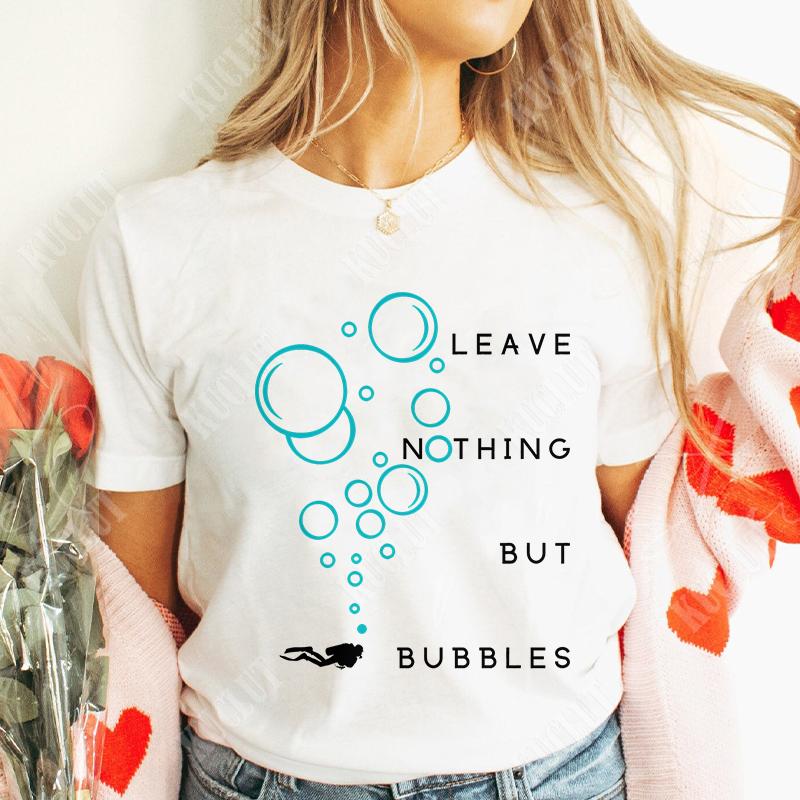 Divertente Stampa Grafica Subacqueo T Shirt Subacqueo Top Moda Girocollo Manica Corta Taglie Forti Donna T-Shirt