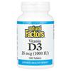 Natural Factors Vitamin D3 25mcg (1000 IU) 180 Tablets