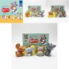 Tom And Jerry Blind Box Abs Figurines Holding Food Mini Models For Car Desktop Decoration Collectors