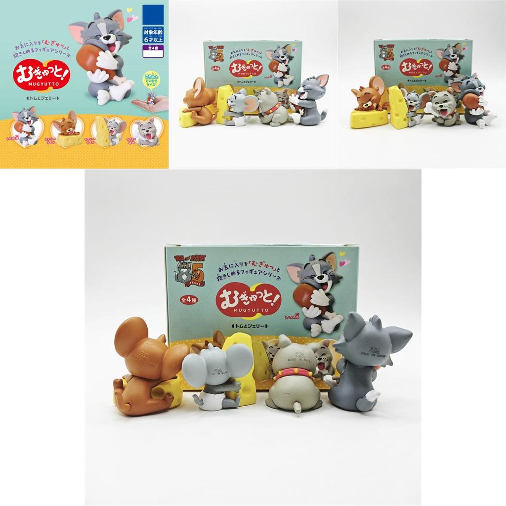Tom And Jerry Blind Box Abs Figurines Holding Food Mini Models For Car Desktop Decoration Collectors