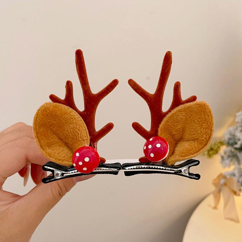 Children's Christmas Reindeer Headband - Cute Holiday Hair Accessory for Photos