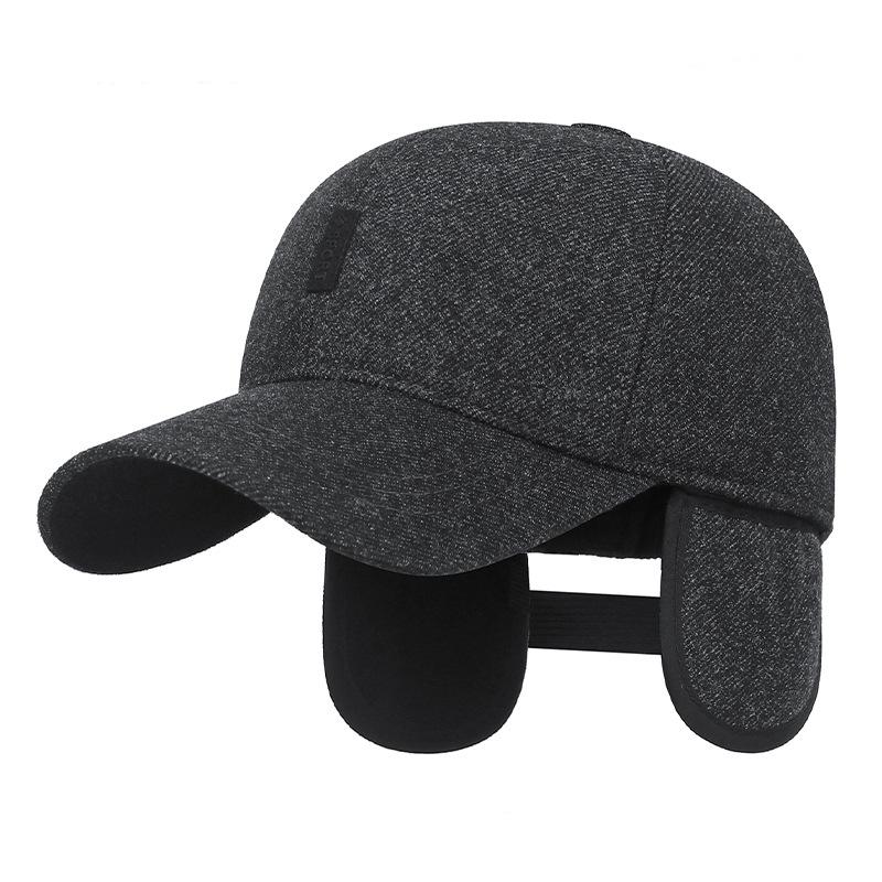 NORTHWOOD Winter Men's Baseball Caps with Plush Thick Ear Protection Outdoor Sports Woolen Warm Cotton Baseball Hats