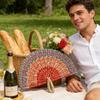Handheld Chinese Folding Fan, Large-Sized Retro Ethnic Fan