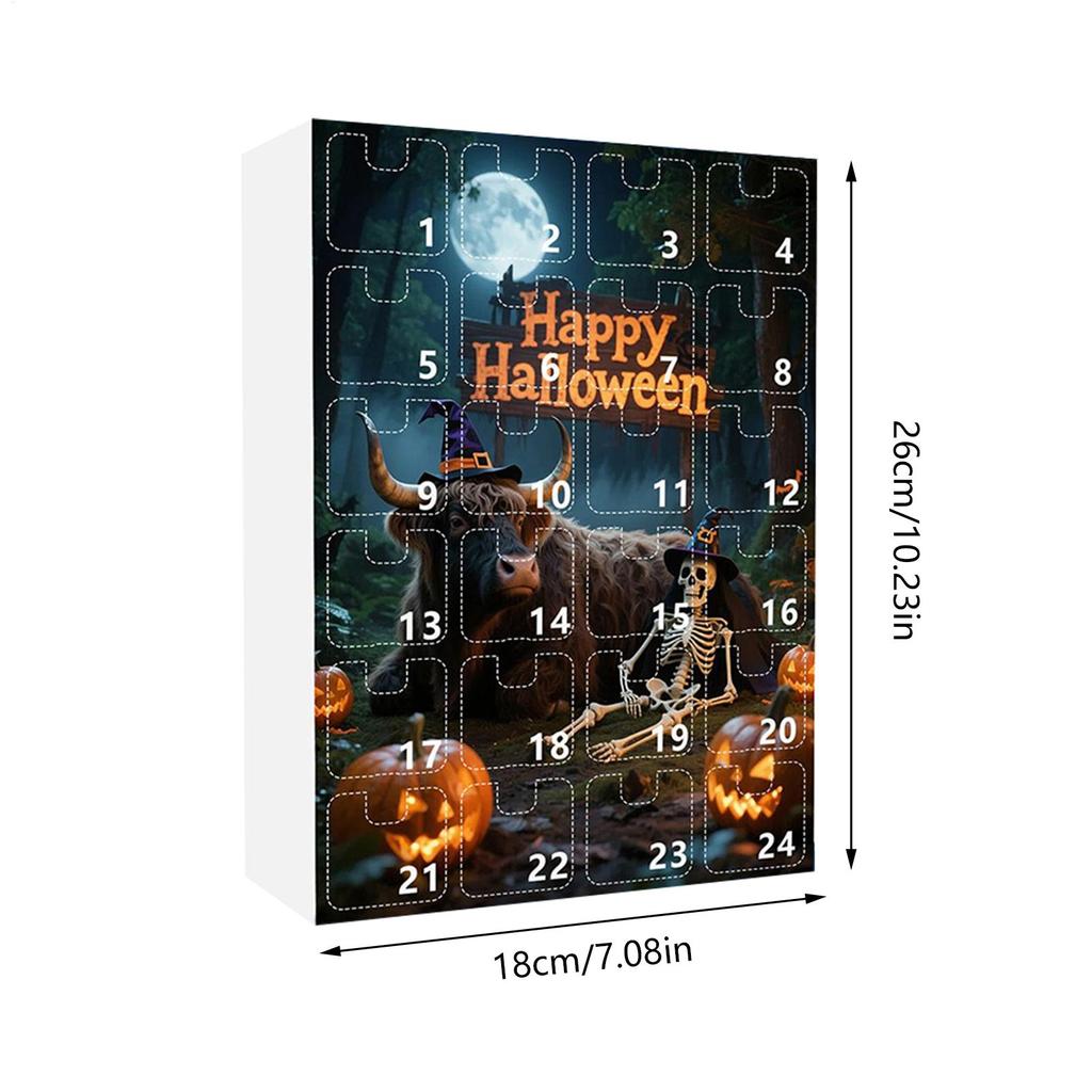 Horror Countdown Kalender Feiertagsskulpturen Tischdekoration Gruselige Statuen 24-Tage Advent Halloween-Figuren Für Kamin