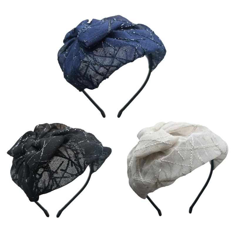 Sophisticated Women's Fascinators Hat With Bows Detail Halloween Headband Deoration For Banquets And Special Occasion