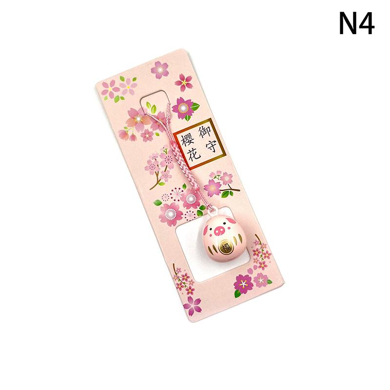 Sakura Japanese Daruma Water Sound Bell - Tumbler Fully Enclosed Bell Charm, Little Pig Daruma Water Sound Bell