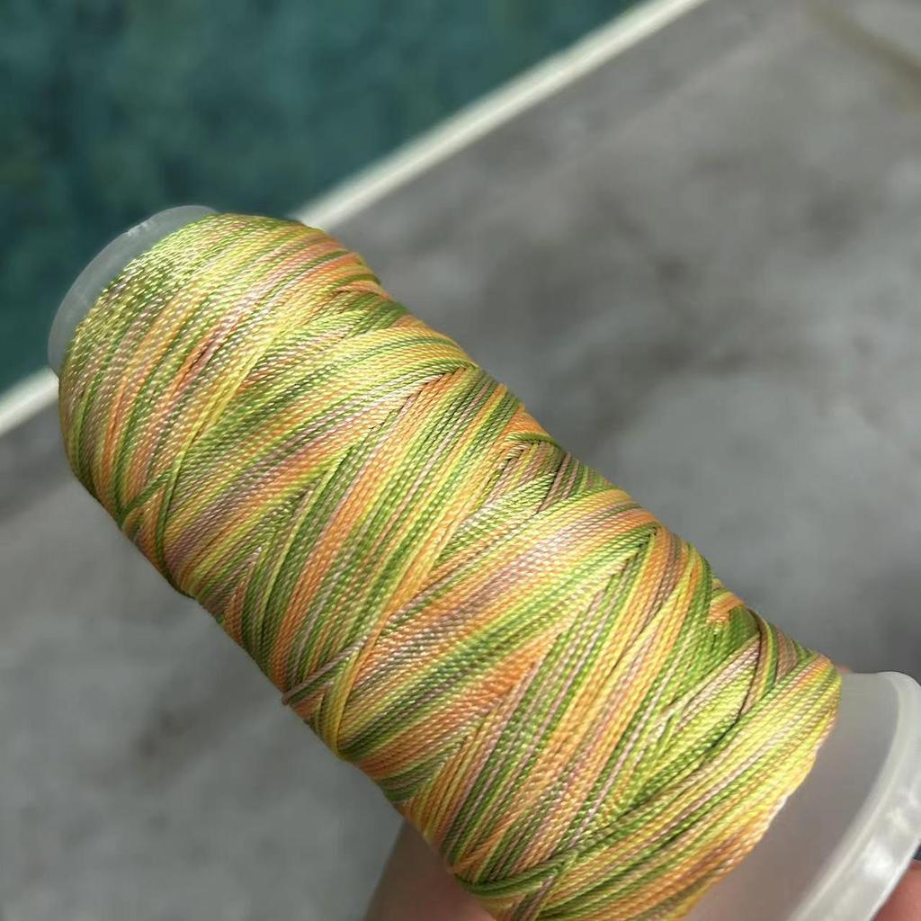 18-Strand Variegated Yarn Bracelet Weaving Cord – Gradient Dragon Scale Koi Thread DIY Material