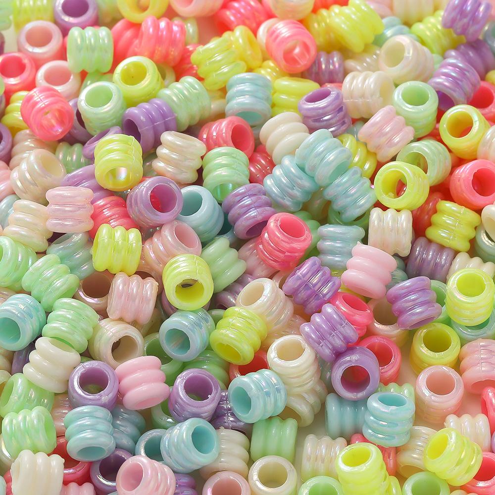 

Macaron six-valve flower pentagram butterfly tube beads random mixed beads DIY beaded material 100pcs/bag