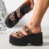 Zapatillas de Plataforma para Mujer   Sandalias de Cuña Cómodas de Verano para Mujer Sandalias de Suela Gruesa Antideslizantes de Color Sólido para Mujer