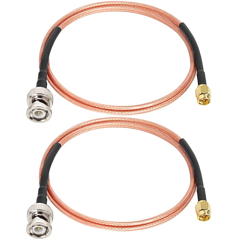 SMA Male to BNC Male Cable 1ft,2 Pack SMA to BNC Cable RG316 SMA BNC Adapter Cable for RF Applications/Antennas/Wireless LAN Devices/Wi-Fi Radios