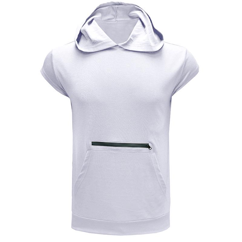 Men's Sleeveless Hooded Sports Vest - Summer Fitness Outdoor Zipper Hoodie