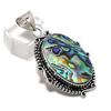 Natürliches Abalone-Muschel Edelstein 925 Sterling Silber Schmuck Anhänger 2,05" ETC-14285