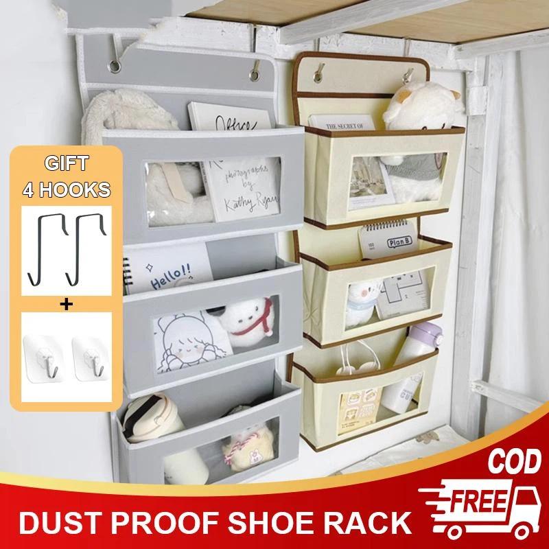 Over The Door Hanging Organizer with Clear Windows Multi Large Capacity Pockets Durable for Bedroom Bathroom Closet Use