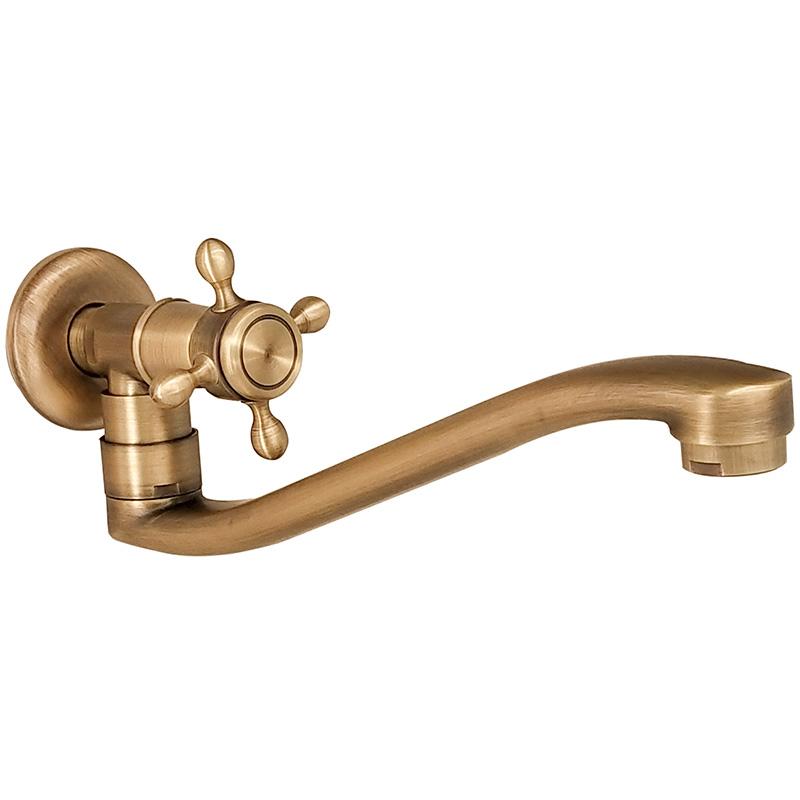 ELLEN Single Cold Facuet Wall Outdoor Mop Pool Faucet Antqiue Bronze Wall Kitchen Sink Faucet Rotatable ML982