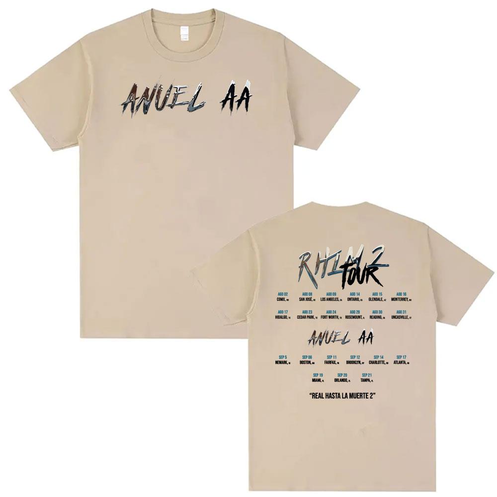 

Anuel AA Rhlm 2 Real Hasta La Muerte Album Print T-shirt for Men and Women Harajuku 2025 Summer Pure Cotton 100% Print T-shirt 4XL