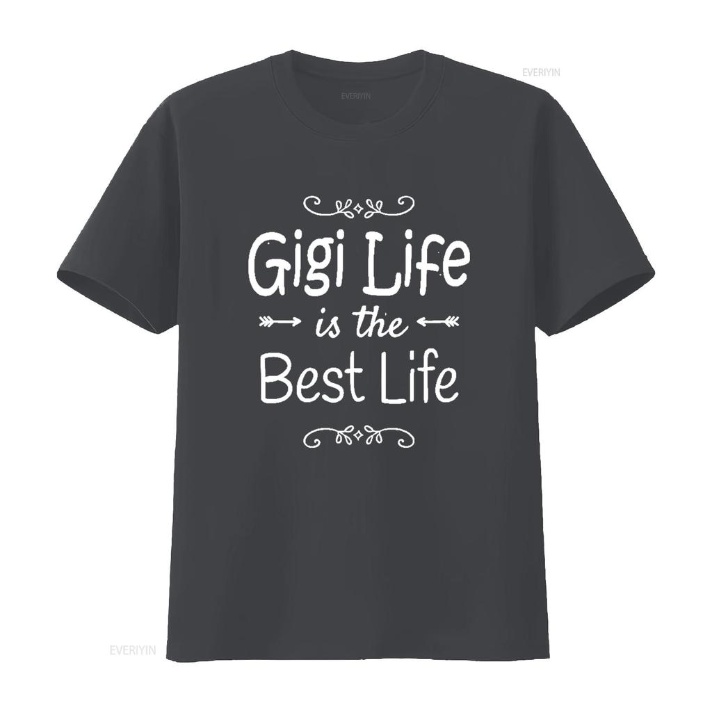 Gigi Life is the Best T Shirt for Grandma s vintage Washed Unisex Versatile Breathable fashion homme Stylish Casual Soft