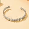Royal Court Style Adjustable Crown Design Gold-Plated Stainless Steel Bracelet for Women