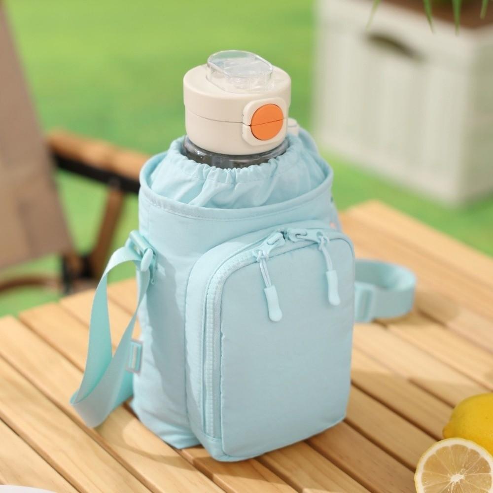 Adjustable Shoulder Strap Sports Water Bottle Bag Protective Cover Water Bottle Carrier  Travel Use