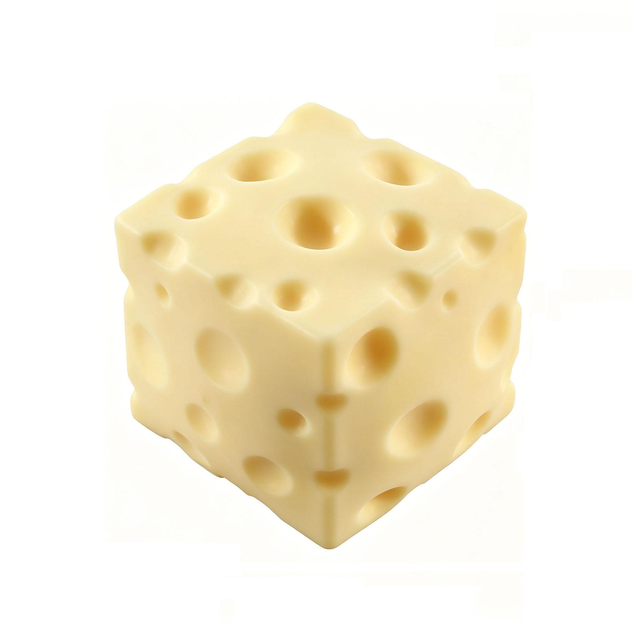 

Stress Relief Cheese Shape Squeeze Toy Soft Squishy Cube with Clay Filling for Hand Exercise and Sensory Play 11cm One Size