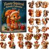 New Funny Squirrel 2025 Funny Squirrel Acrylic Pendant Christmas Advent Calendar Blind Box