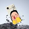 For iPhone 17 Air Case Girl Holding Face Pattern Printing Straight Edge TPU Phone Back Cover