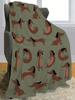 1pc Flannel Blanket Dachshund Print Gift/ Air Conditioning/ Living Room Blanket