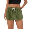 Women's Fashionable Loose-Fit Pyjama Shorts Plain-Coloured Casual Trousers