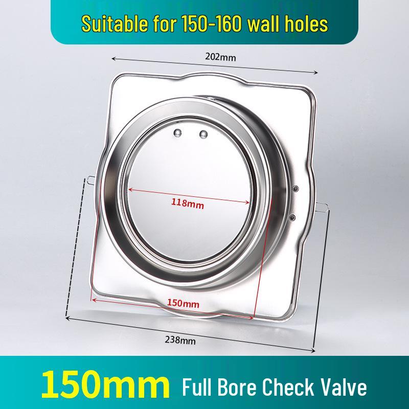 Premium Stainless Steel Check Valve Smoke Backflow Preventer for Range Hood Exhaust Vent