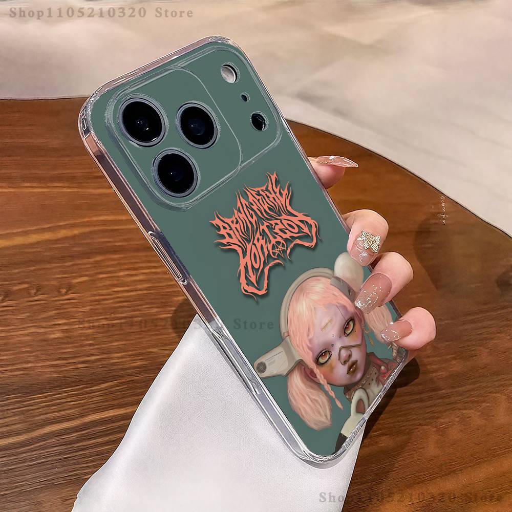 B-Bring Me The Horizon Phone Case For iPhone 16,15,17,12,13,14,11 Max,Pro,Plus,X,XS,XR,SE4,E Mini Transparent Cover