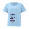 T-shirt Estiva Oversize in Cotone e Lino a Maniche Corte, Abbigliamento Donna Oversize Stampato in Cotone e Lino