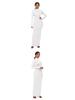 Elastic High-Neck Long-Sleeve Maxi Dress