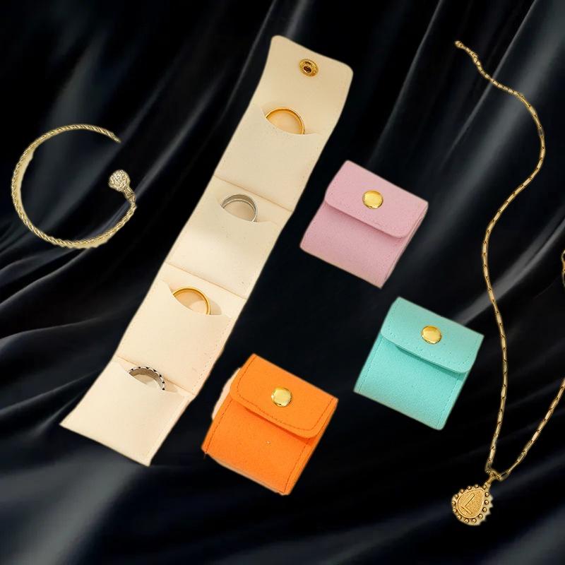 Portable Mini Jewelry Organizer Bag With Multiple Compartments For Rings Necklaces Earrings Travel Storage Bag