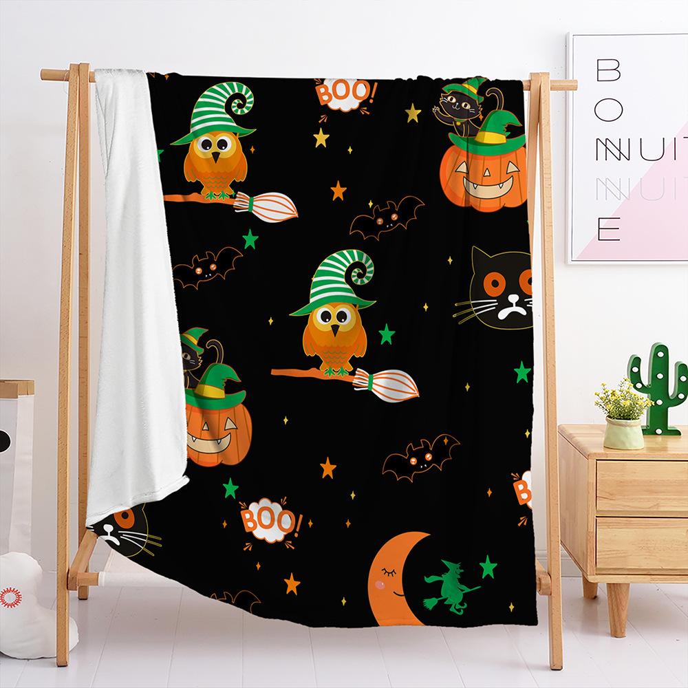 Flannel Halloween Blanket Bedroom Living Room Blanket All Seasons