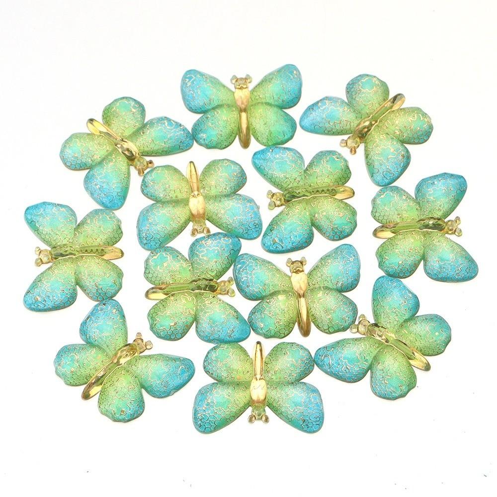 Two-tone Gradient Butterfly Beads  For DIY Necklace Bracelet Jewelry Making Accessories
