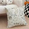 Retro Design Cushion Cover Natural Linen Double Sided Print  Throw Pillow Case for Sofa Couch Home Decor