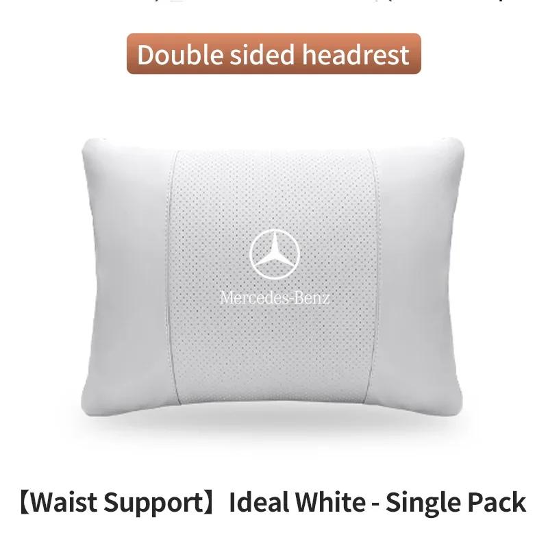 Car Sticker For Mercedes-Benz A B C E S V R-Class A45 C43 CLA GLA GLB GLC GLE SLK Car Headrest Neck Support Lumbar Rest Cushion 