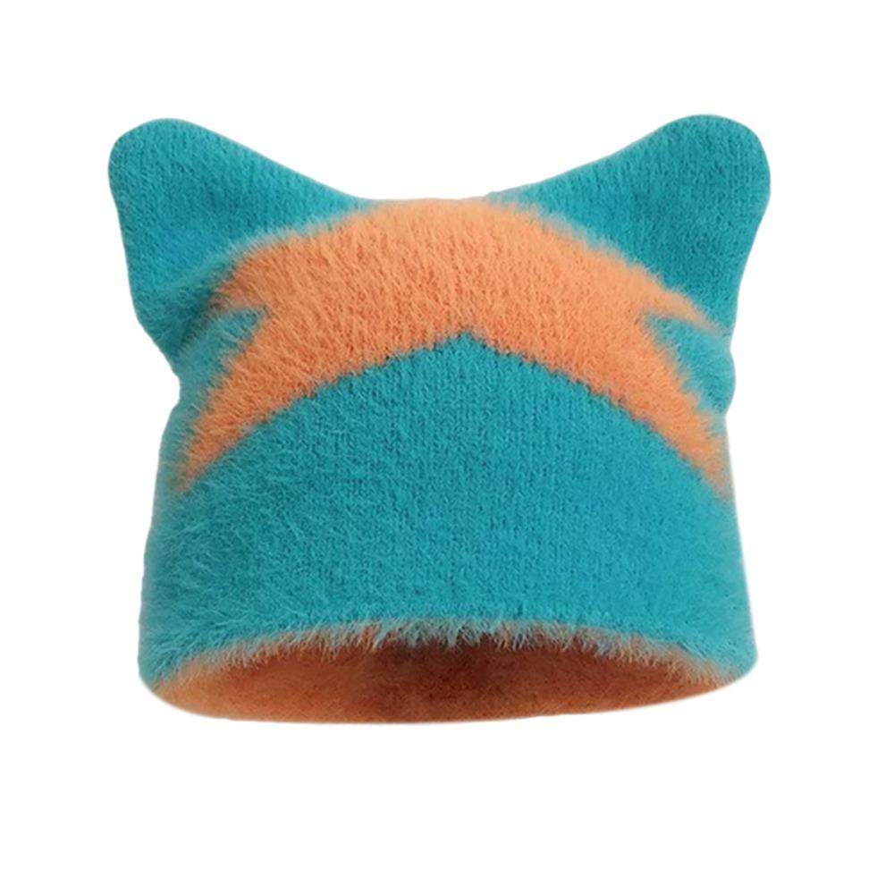 

Ветрозащитная Теплозащитная Вязаная Шапка Бини Утолщенная Зимняя Осенняя Шапка Пуловер Мужская Женская Star Lake Blue